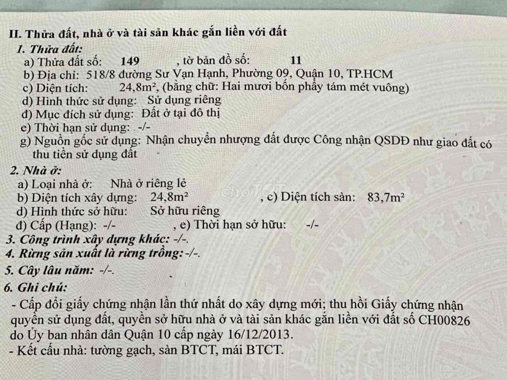 Nhà Phố Sư Vạn Hạnh Quận 10 - Ảnh 3