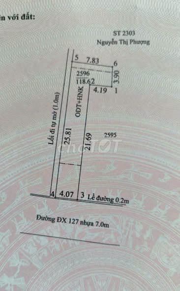 Bán đất Tân An, Củ Chi, gần trường tiểu học