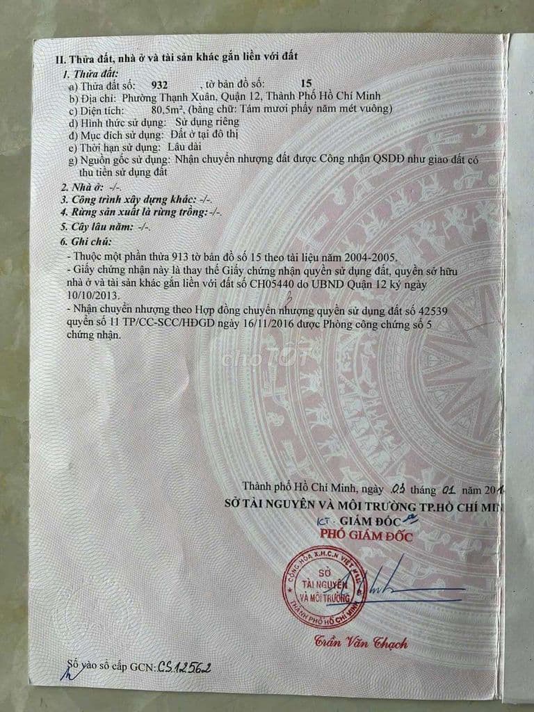 ĐẤT ĐỐI DIỆN TRƯỜNG HỌC TÔ NGỌC VÂN . DT:80m2, SHR, CHỈ 4.55 TỶ - Ảnh 2