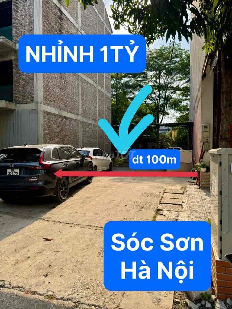 SÓC SƠN GIÁ NHỈNH 1TỶ GẦN SÂN BAY GẦN KHU CÔNG NGHIỆP