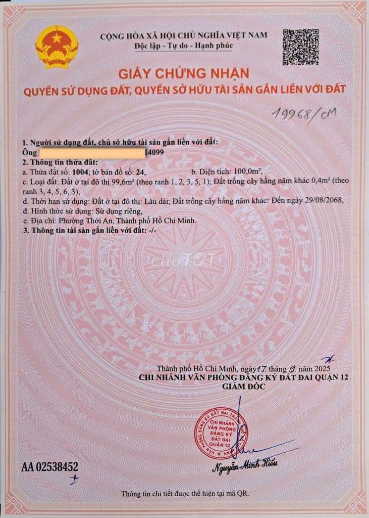 ĐẤT THỔ CƯ HƯỚNG NAM RẤT ĐẸP . LÊ THỊ RIÊNG VÔ 50M. HẺM THÔNG - Ảnh 2