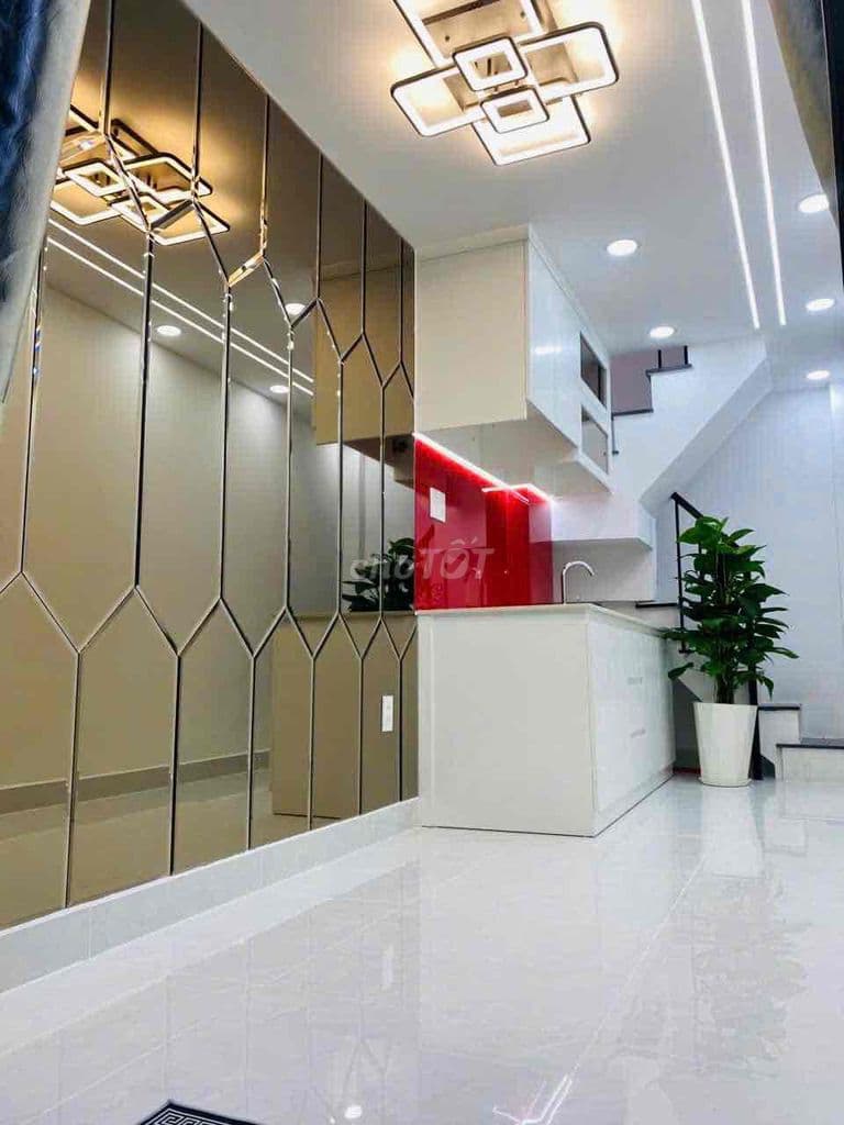 Nhà mới 2 lầu Hẻm 6m thông sát Âu cơ - Ảnh 2