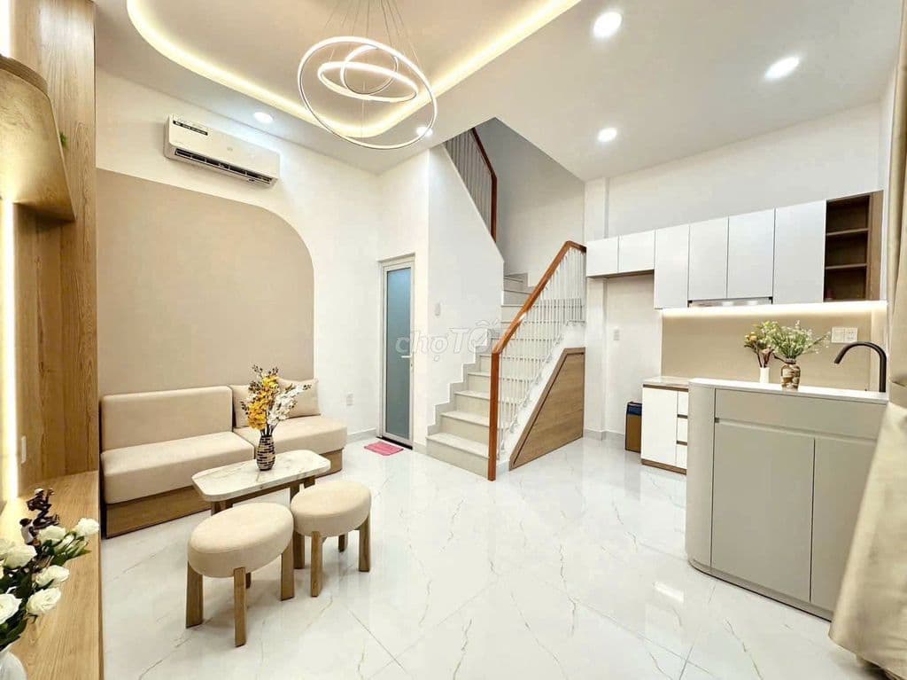 Nhà mới Tân Hoà Đông, 3 tầng đúc, 2PN 2WC, sổ hồng riêng,hẻm nhựa 6m - Ảnh 3
