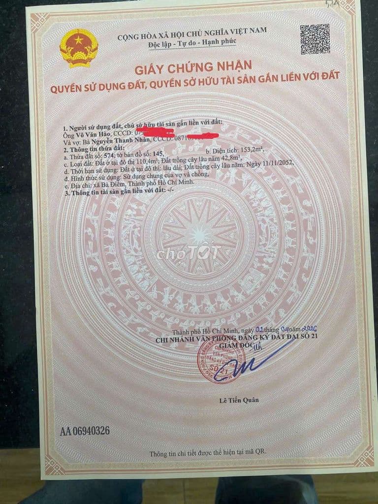 TÔI CẦN BÁN ĐẤT Ở ĐƯỜNG NGUYỄN THỊ SÁU BÀ ĐIỂM HÓC MÔN 150M2 1TỶ6 SHR - Ảnh 3