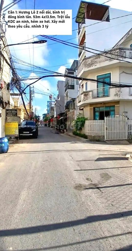TỔNG PHƯỜNG BÌNH TRỊ ĐÔNG BÌNH HƯNG HÒA BÌNH TÂN HẺM XE HƠI NHỈNH 3 TỶ