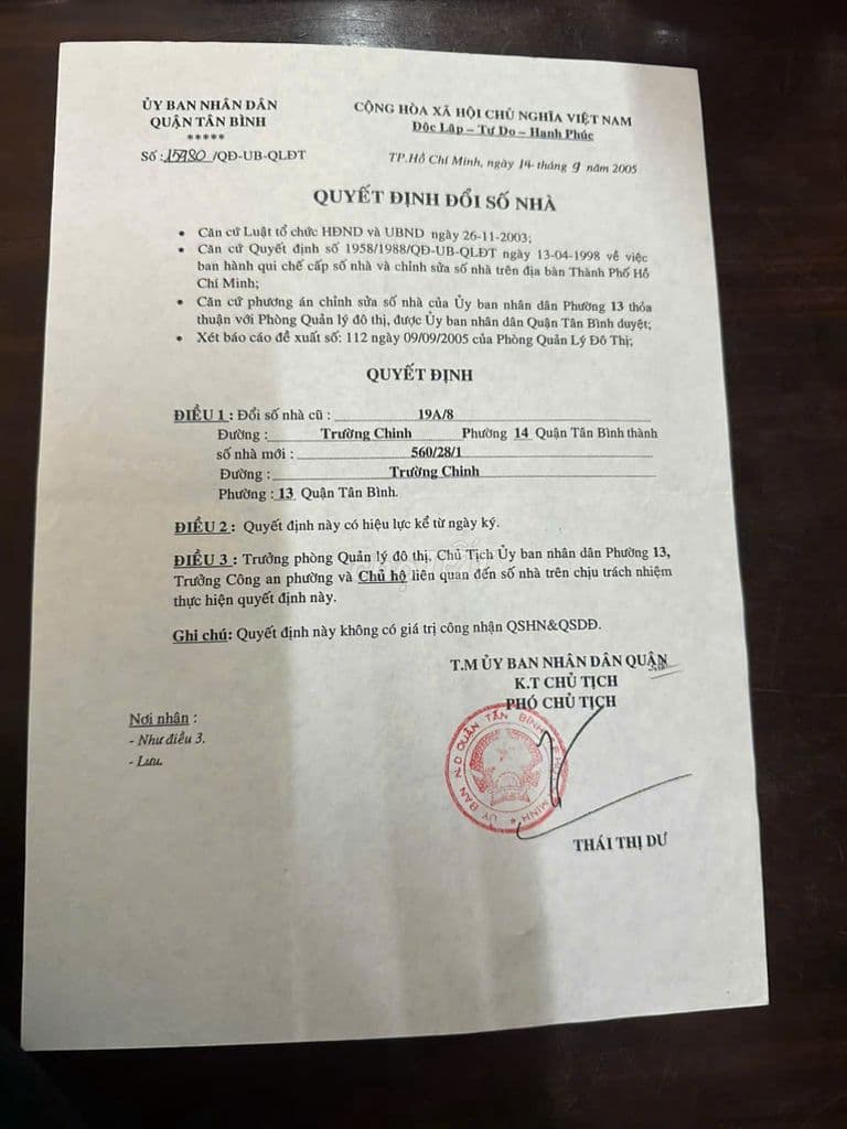 Bán nhà hẻm xe hơi đc: 560/28/1 trường Trinh tân bình 4.6x12m