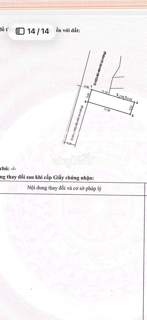 BÁN ĐẤT THỔ CƯ HẺM XE HƠI – GIÁ 4,6TỶ 📍 Xã Bà Điểm 📐 Diện tích: 5m x