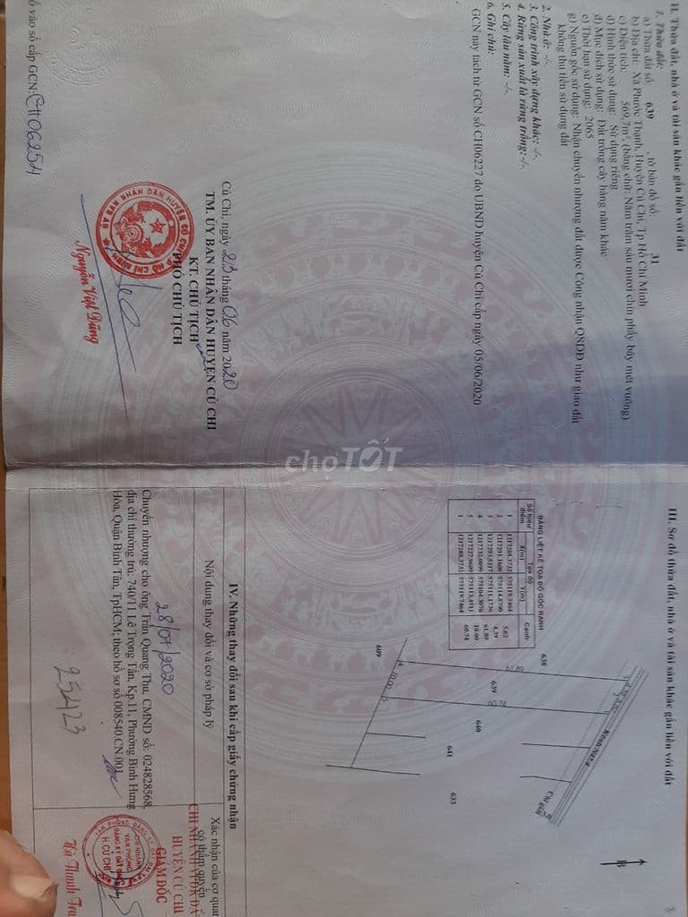 Cần bán đất xã phước thạnh củ chi - Ảnh 2