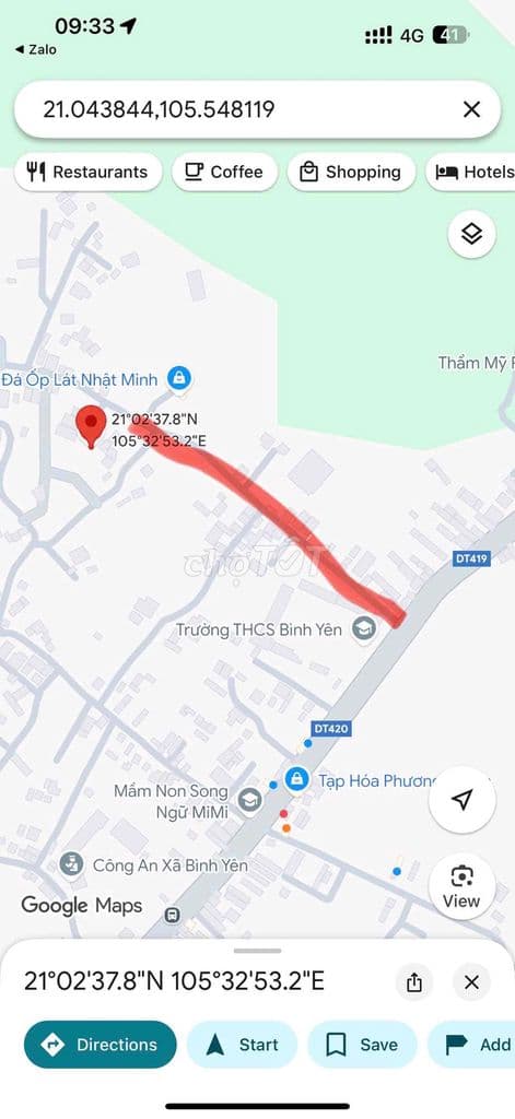 Bán lô đất xã Bình Yên chỉ 50m ra mặt đường 420