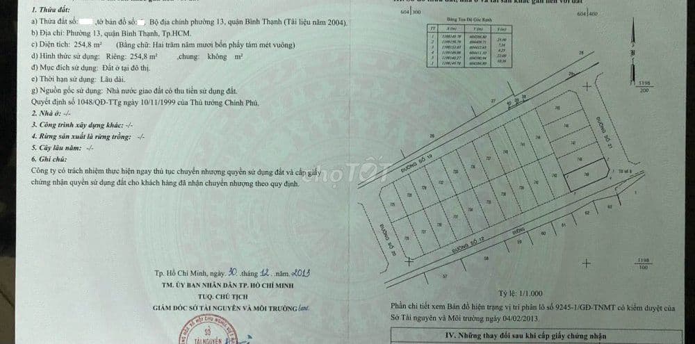 BÁN GẤP ĐẤT BIỆT THỰ KHU BÌNH LỢI, GIÁ CHỈ 24,5 TỶ VND,DIỆN TÍCH 254M2