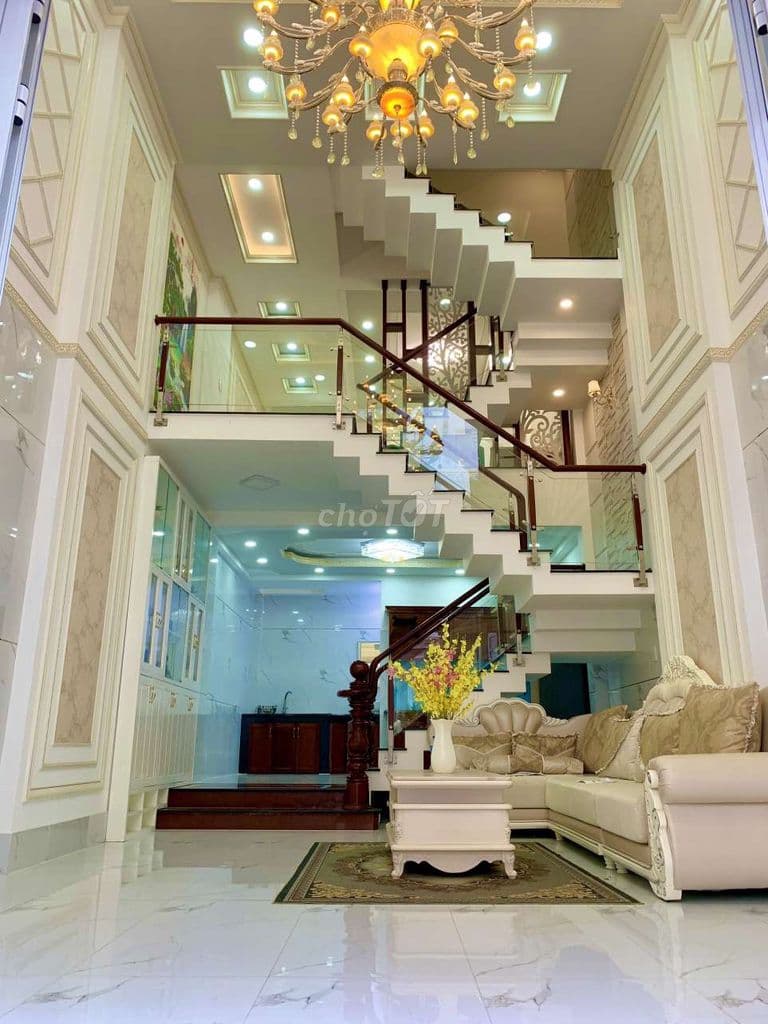 Nhà 1 Lững 3 Lầu KDC A.D.Vương cách V.V.Kiệt 500m, B.Vệ 24/24, SHR
