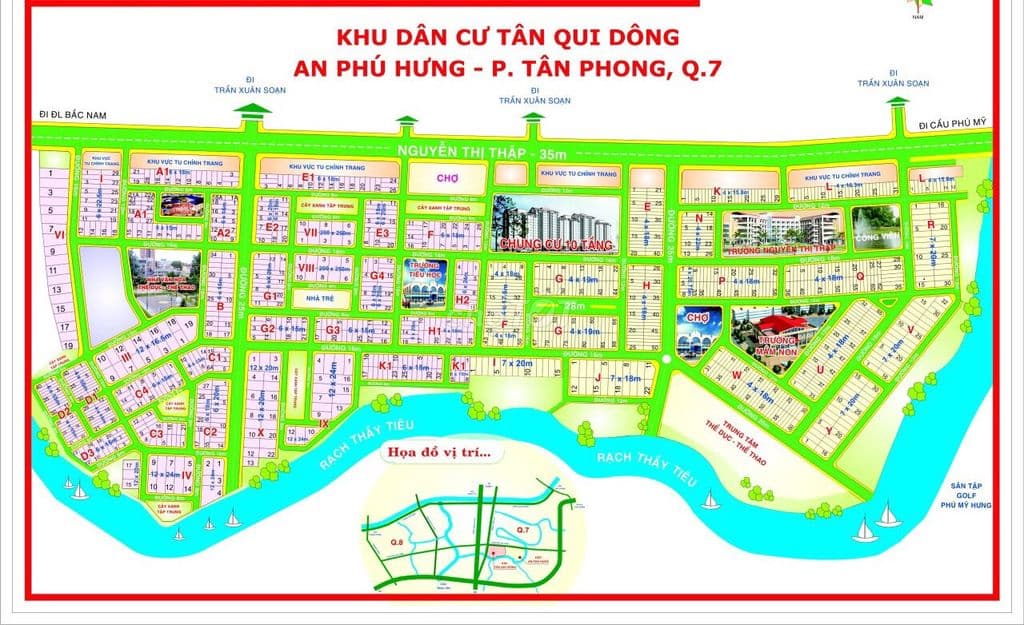 Đất 12x24m Đường 75 Khu Tân Quy Đông Phường Tân Phong Q7. giá TL
