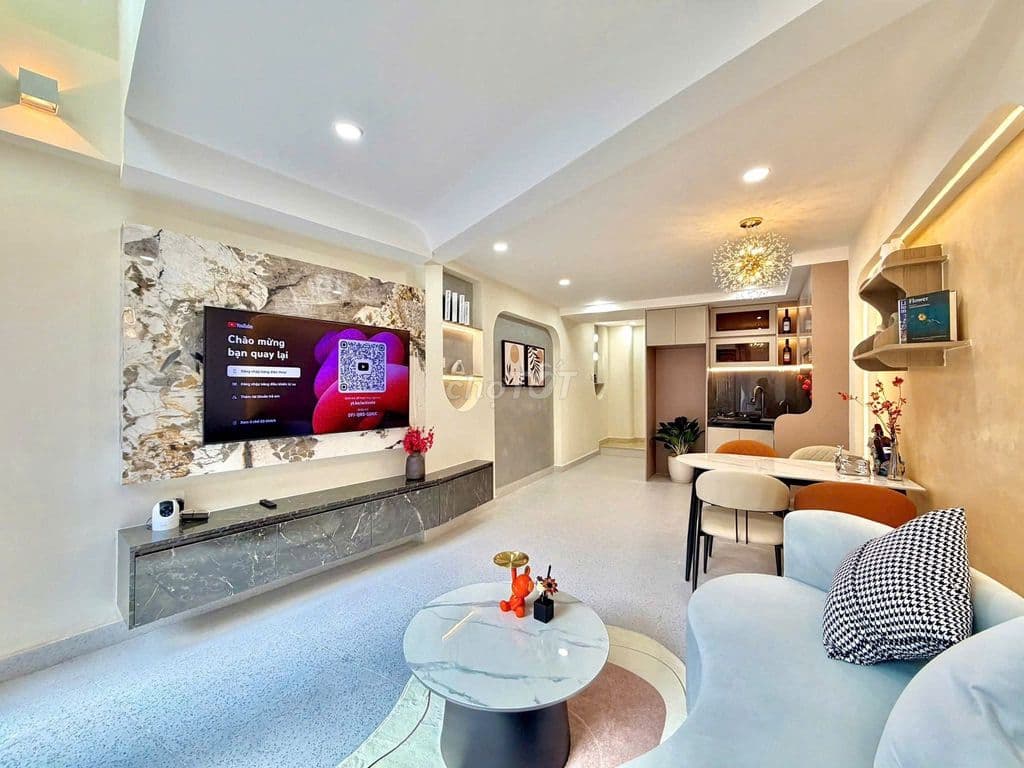 Nhà mới 3 tầng hẻm rộng Kinh Dương Vương, 40m2, 3 PN, gần CV Phú Lâm - Ảnh 2