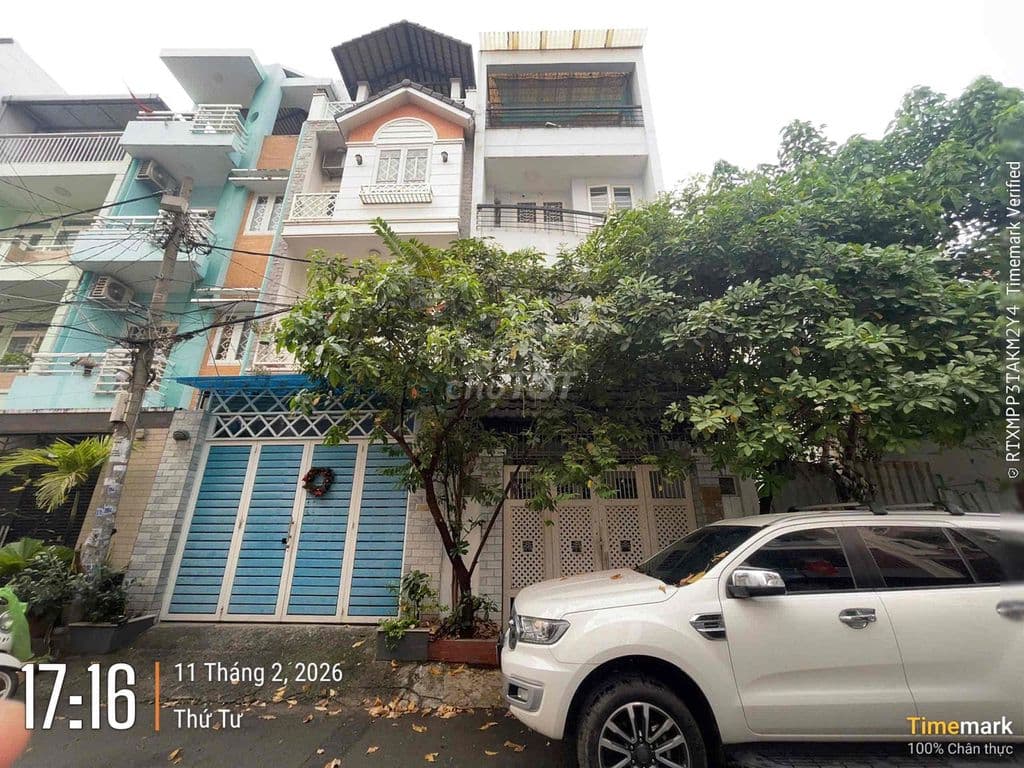 Hẻm 6m Nơ Trang Long, 4.4 x 18m 78m2, trệt 3 lầu, Giá 10.8 tỷ