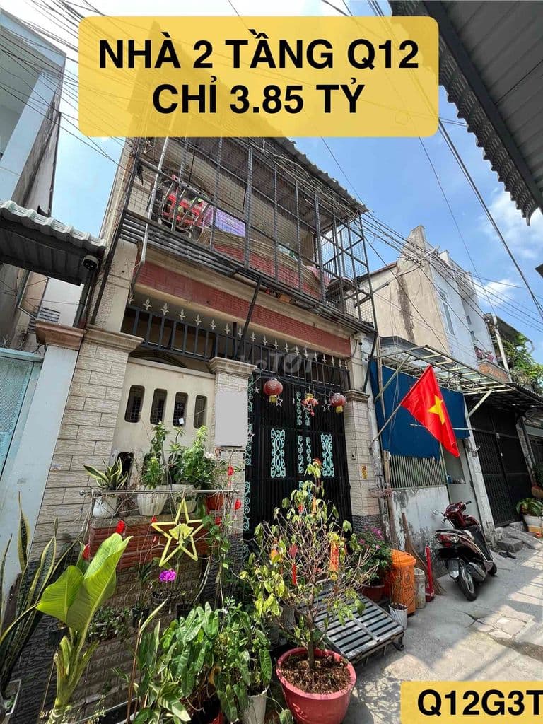 SIÊU PHẨM NHÀ ĐẸP GẦN LÊ VĂN KHƯƠNG Q12 CHỈ 3.85 TỶ CÒN TL