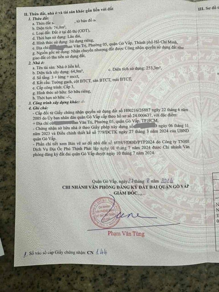 BÁN NHÀ CHÍNH CHỦ ĐANG KINH DOANH KHÁCH SẠN VỊ TRÍ 527 PHAN VĂN TRỊ