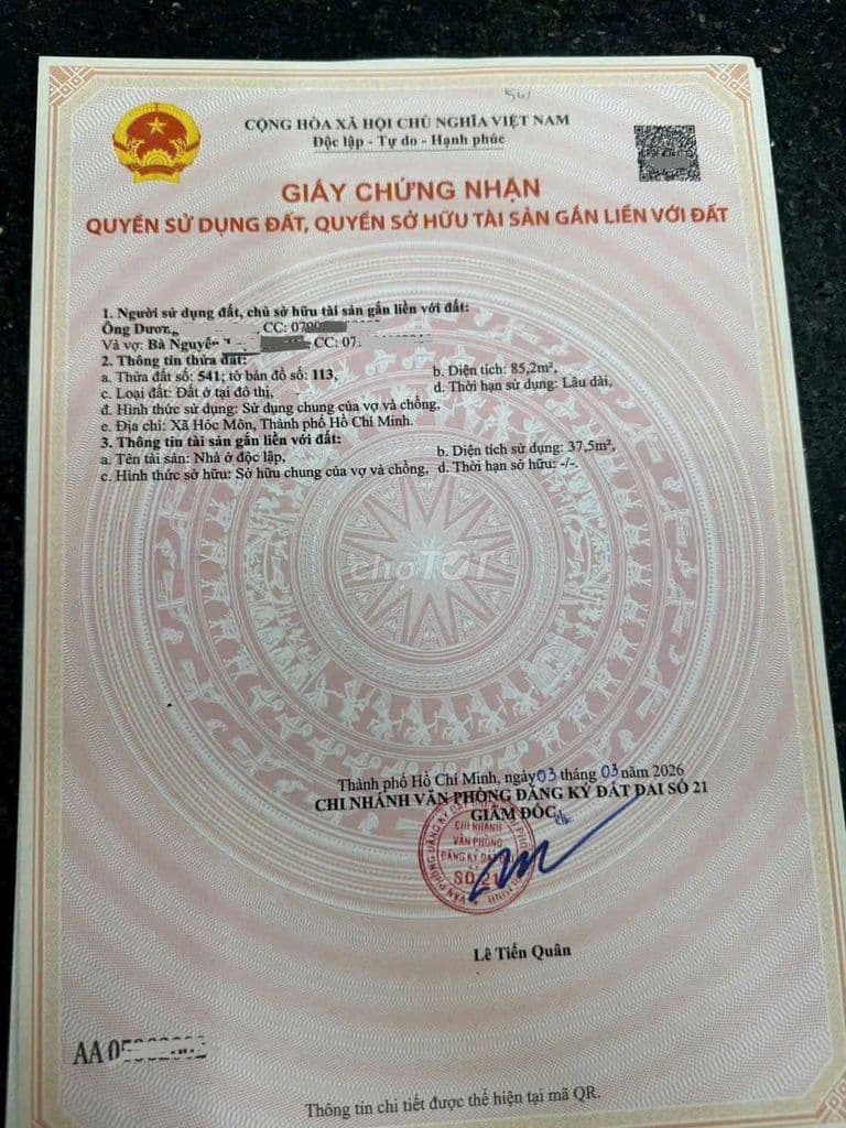 Đất 5 x 17m Mặt Tiền Đường nhánh Tân Xuân-Trung Chánh 1. Giáp Quận 12 - Ảnh 3