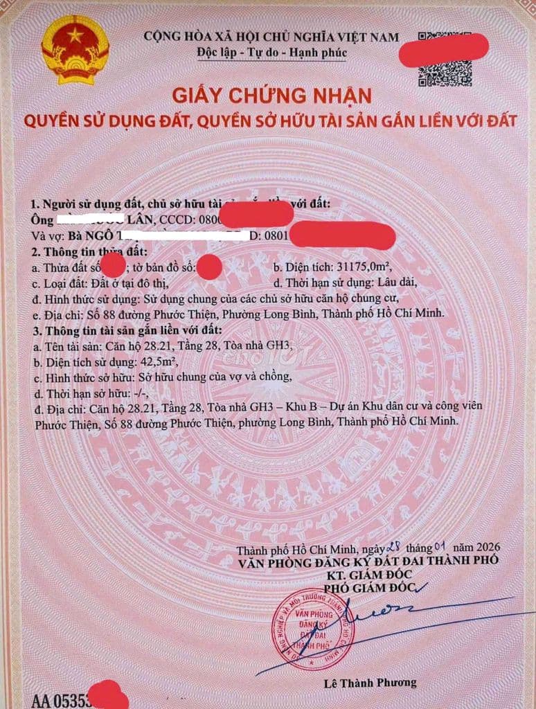 Chủ bán 1PN+ GH3 Vinhomes Grand Park, full NT, sổ hồng, nhà trống