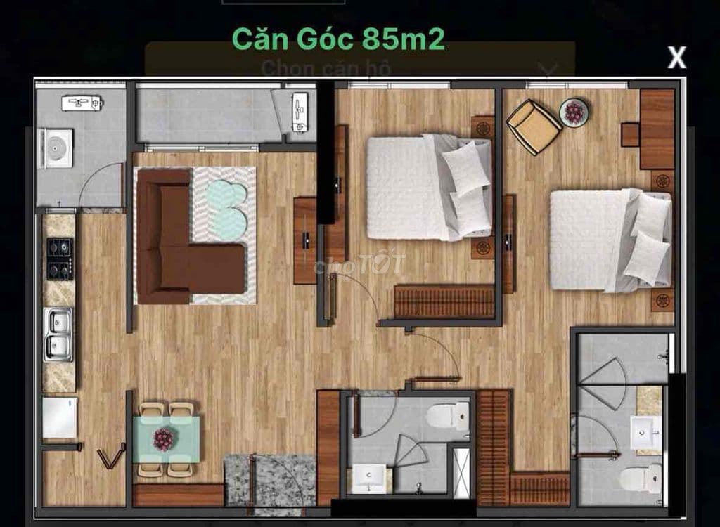 CĂN GÓC RỘNG NHẤT AKARI - SẴN PASS XEM NHÀ , SỔ HỒNG SẴN