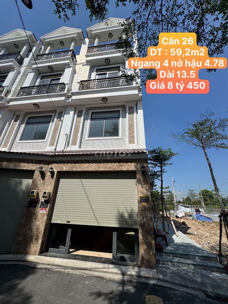 VIP- DUY. NHẤT 1 CĂN CÔNG VIÊN CẠNH NHÀ 60M2 4 TẦNG VEN SÔNG SG