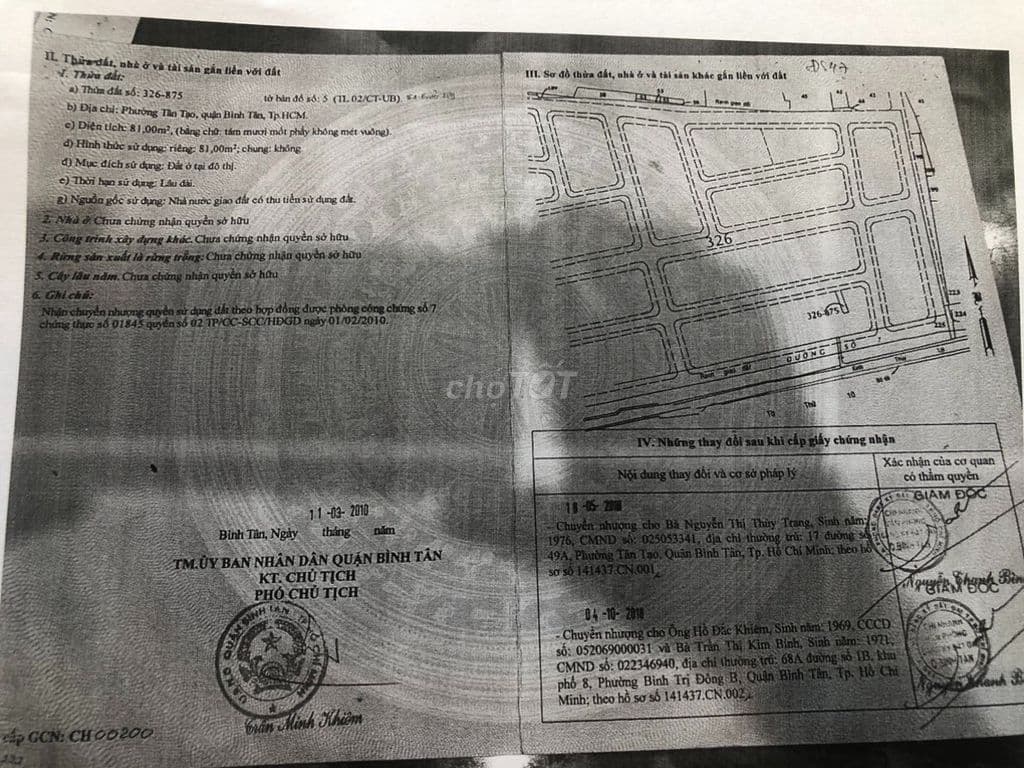 Chính Chủ Cần tiền bán gấp lô đất mặt tiền số 9, Đường 47, P. Tân Tạo, - Ảnh 3