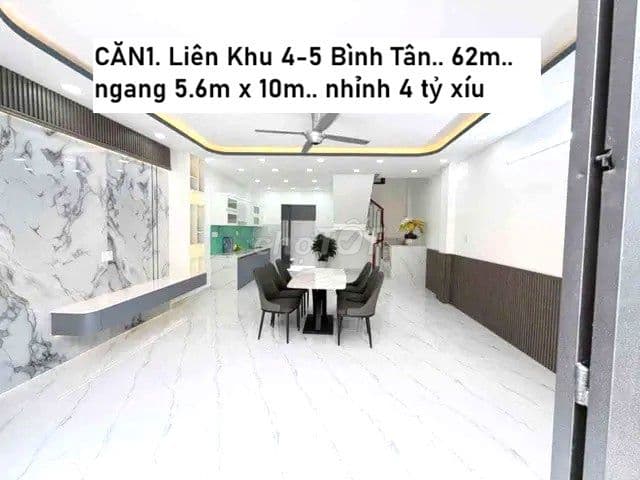 BÁN NHÀ TỪ 4-5 TỶ HẺM XE HƠI BÌNH TÂN - THƯƠNG LƯỢNG CHÍNH CHỦ
