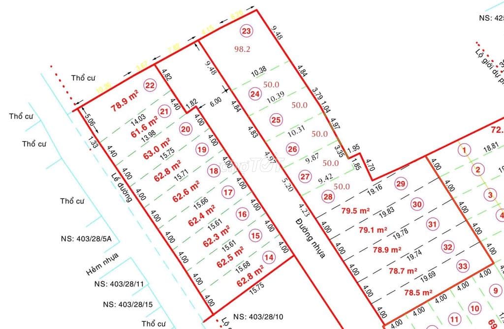 Bán đất gần Bệnh viện Q12 DT 4x16m, 2 mặt tiền trước sau, xây 4 lầu