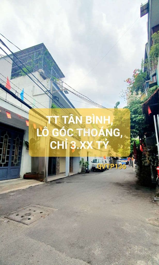 TT TÂN BÌNH, LÔ GÓC THOÁNG, CHỈ 3X TỶ