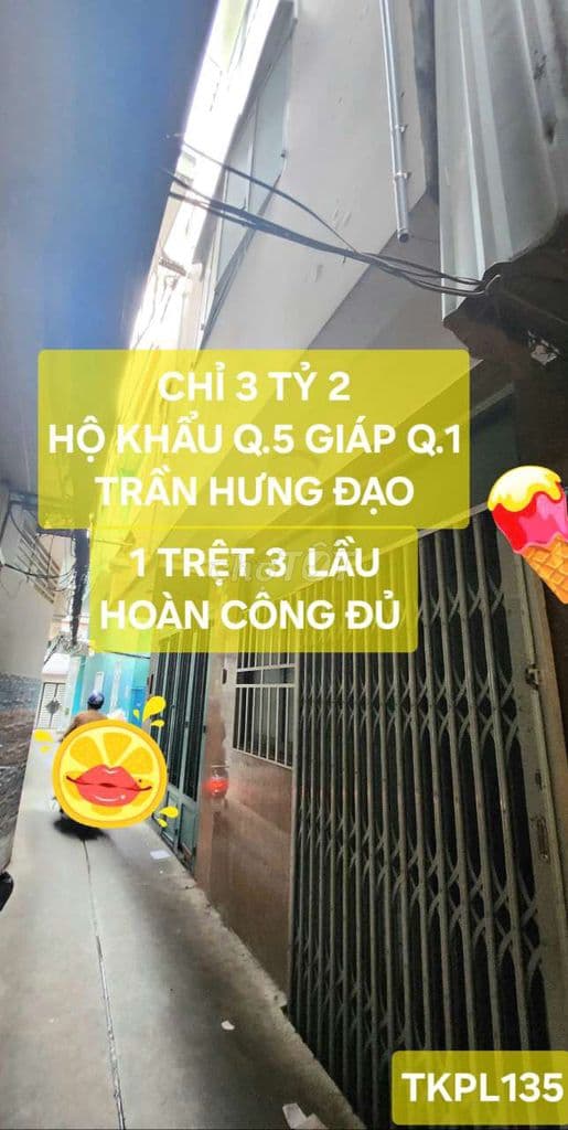 TT TRẦN HƯNG ĐÀO Q.5 GIÁP Q.1 4 TẦNG BTCT ĐÃ HOÀN CÔNG - Ảnh 3