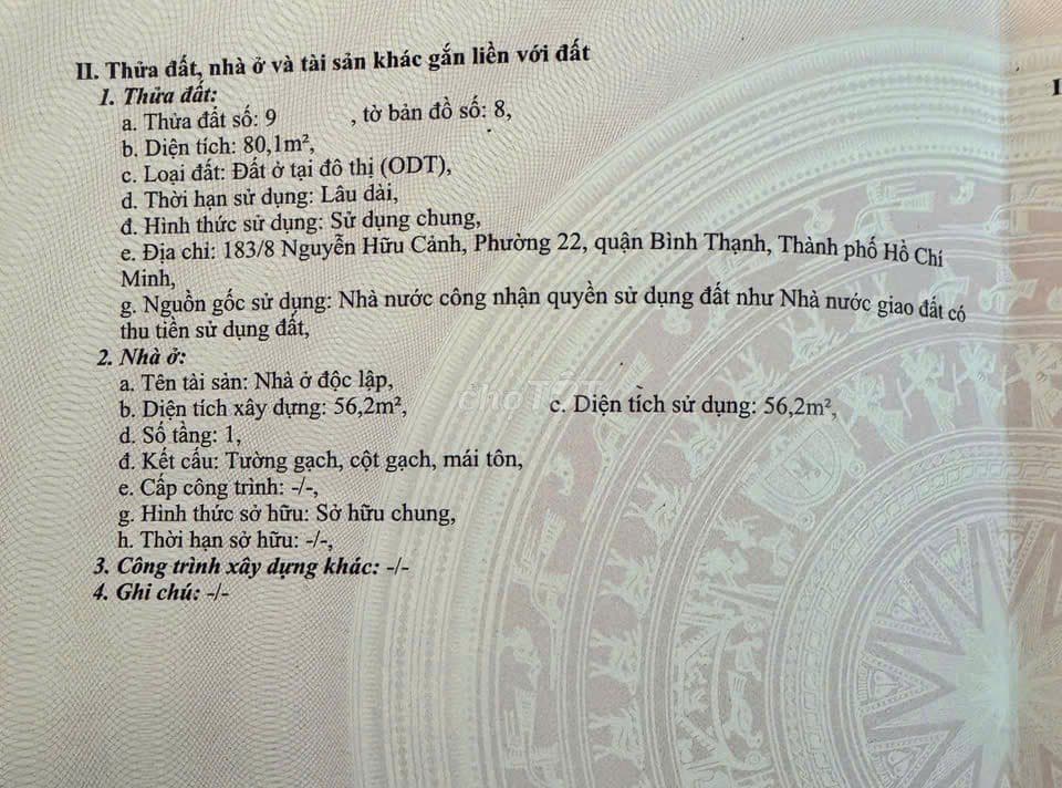 Bán đất 80m2 có nhà cấp 4 đang cho thuê