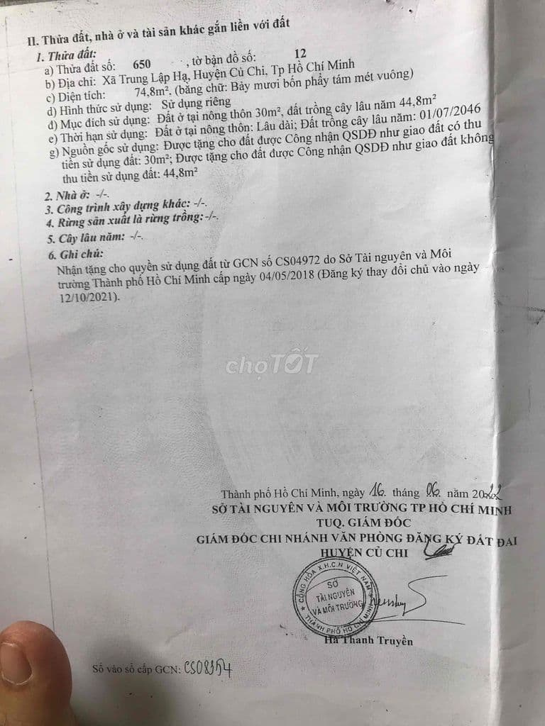 đất thổ cư cách tỉnh lộ 7 100m - Ảnh 3