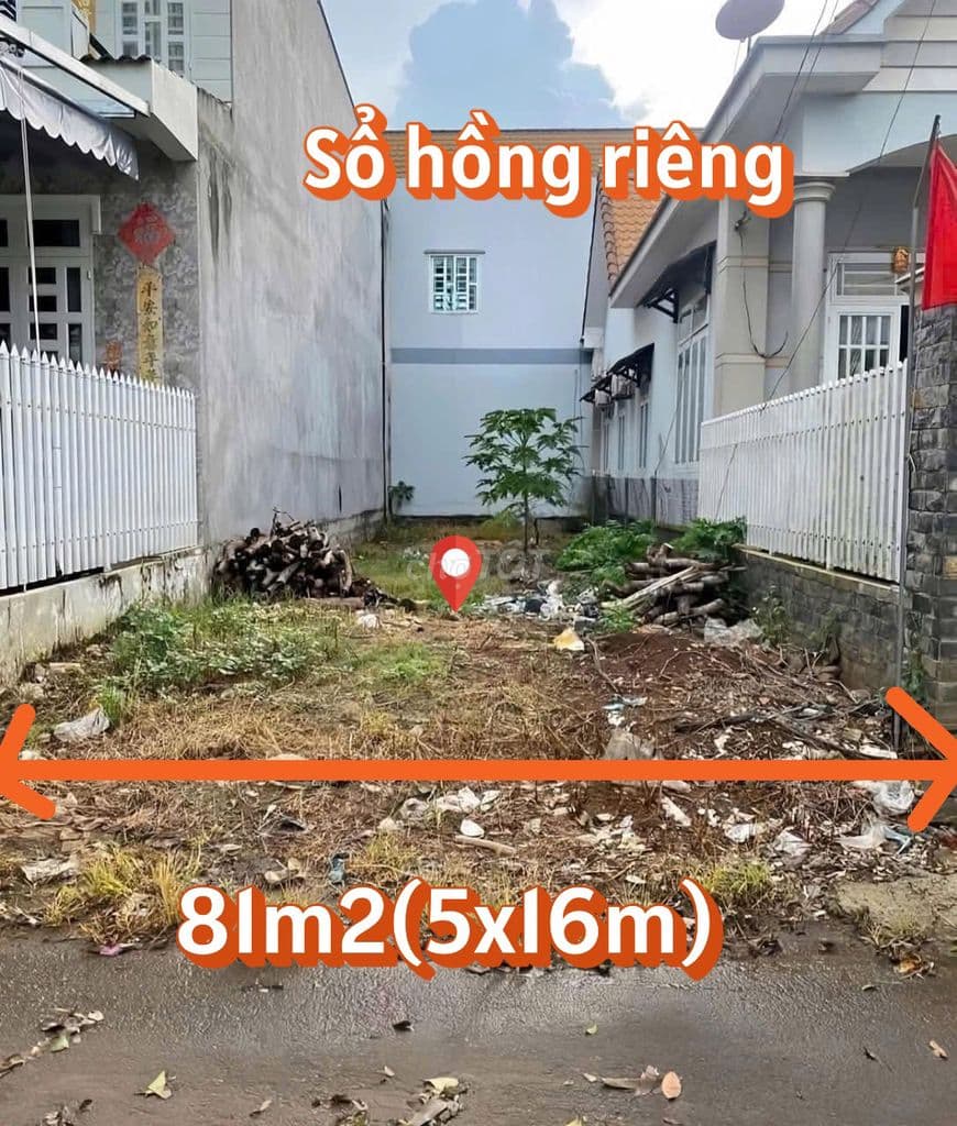Bán gấp lô đất dt81m2 giá 1tỷ4 đường Đặng Thúc Vịnh Xã Đông Thạnh