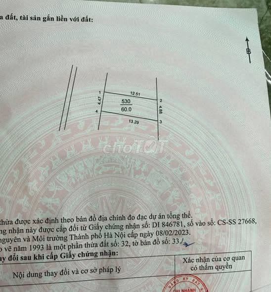 bán đất hoa hậu thanh trí 60m2 giá nhỉnh 2 tỷ