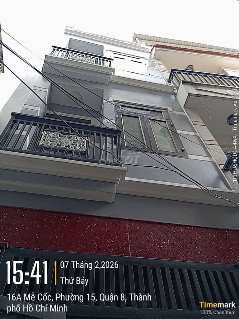 HHMG 1%. Bán Gấp Nhà Mễ Cốc, P15, Q8. 3 Tầng BTCT, Gần MT