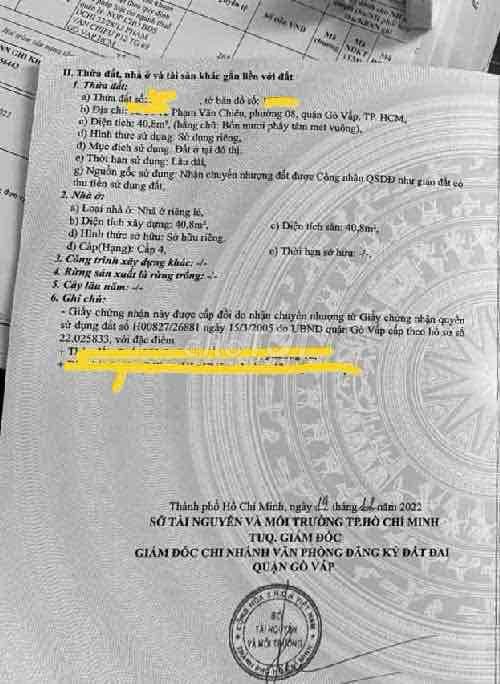 🔥 HIẾM - CHÍNH CHỦ- PHƯỜNG 8 - QUẬN GÒ VẤP