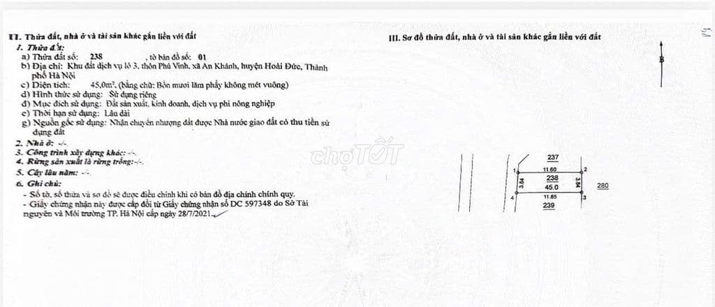 Bán nhà phân lô Phú Vinh, An Khánh - Sát Splendora Bắc An Khánh