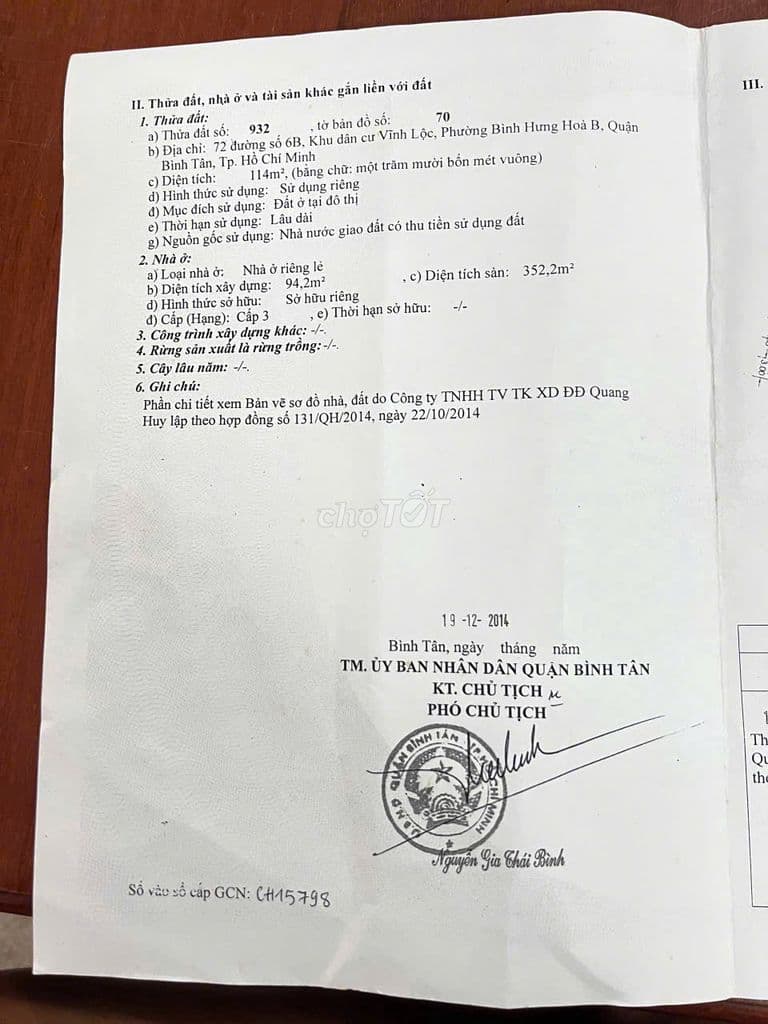 Hạ giá bán nhanh nhà mặt tiền KDC Vĩnh Lộc Bình Tân. DT: 6x19, 3 lầu - Ảnh 3