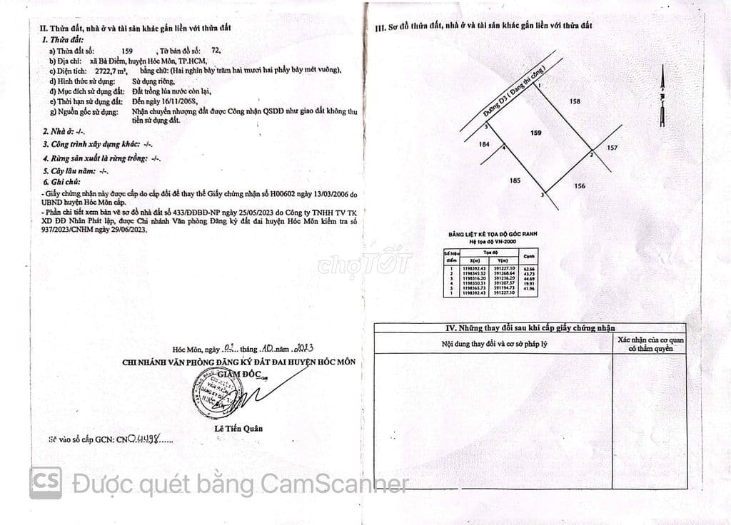 Bán Đất Mặt Tiền Bà Điểm 4 , Xã Bà Điểm , HCM - Ảnh 3