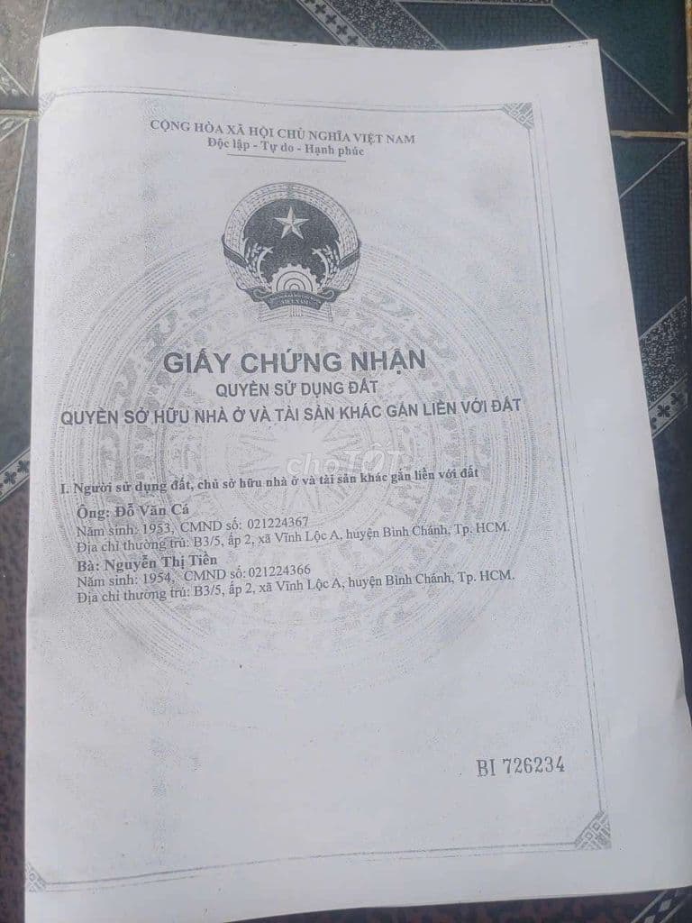 Cần bán 2 căn nhà ở, Vĩnh Lộc A gần đường Kênh Trung Ương - Ảnh 3