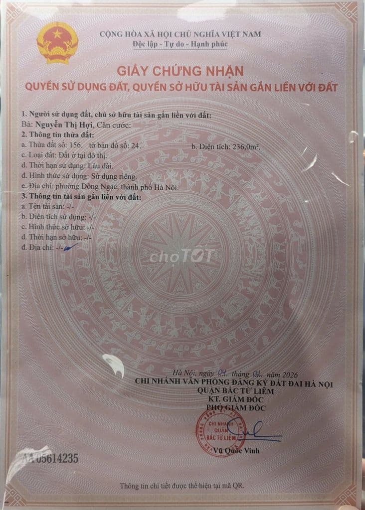 Mảnh đất thổ cư tại làng cổ Đông Ngạc còn sót lại