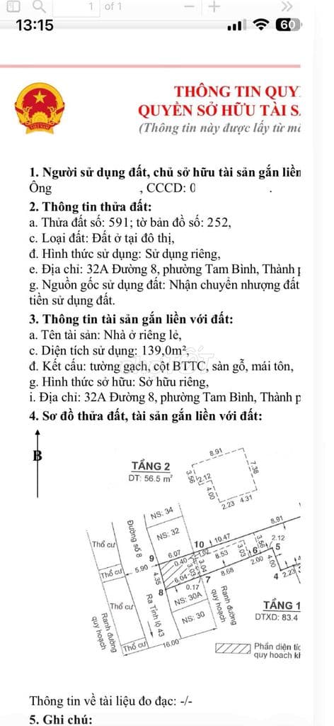 Bán Nhà Đất tại Đường số 8, P.Tam Bình, Thủ Đức. Chính chủ đăng bán ! - Ảnh 3