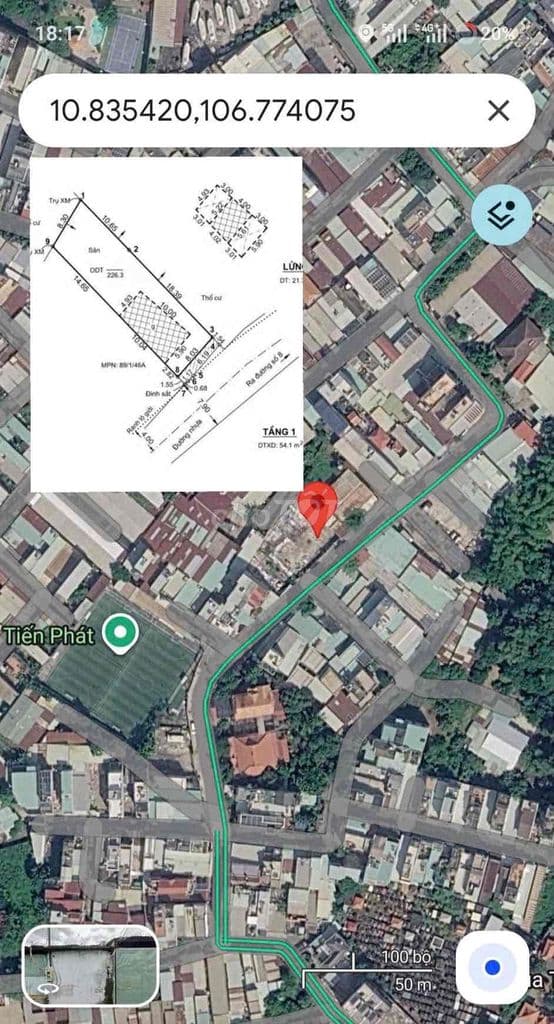 MT ĐƯỜNG 8 TNPB - 18.6 TỶ/226M2 _ Ngang 8m