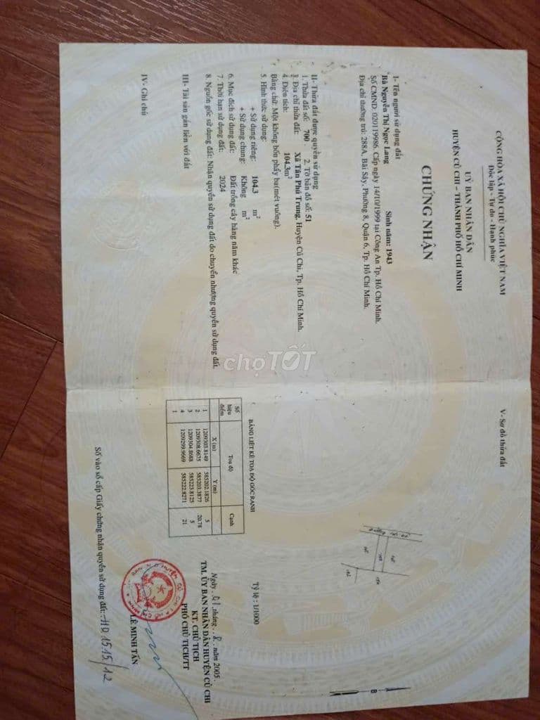 mình cần bán đất thổ vườn đường 93 ấp bến đò 2 xã Tân Phú Trung 5×21 - Ảnh 2