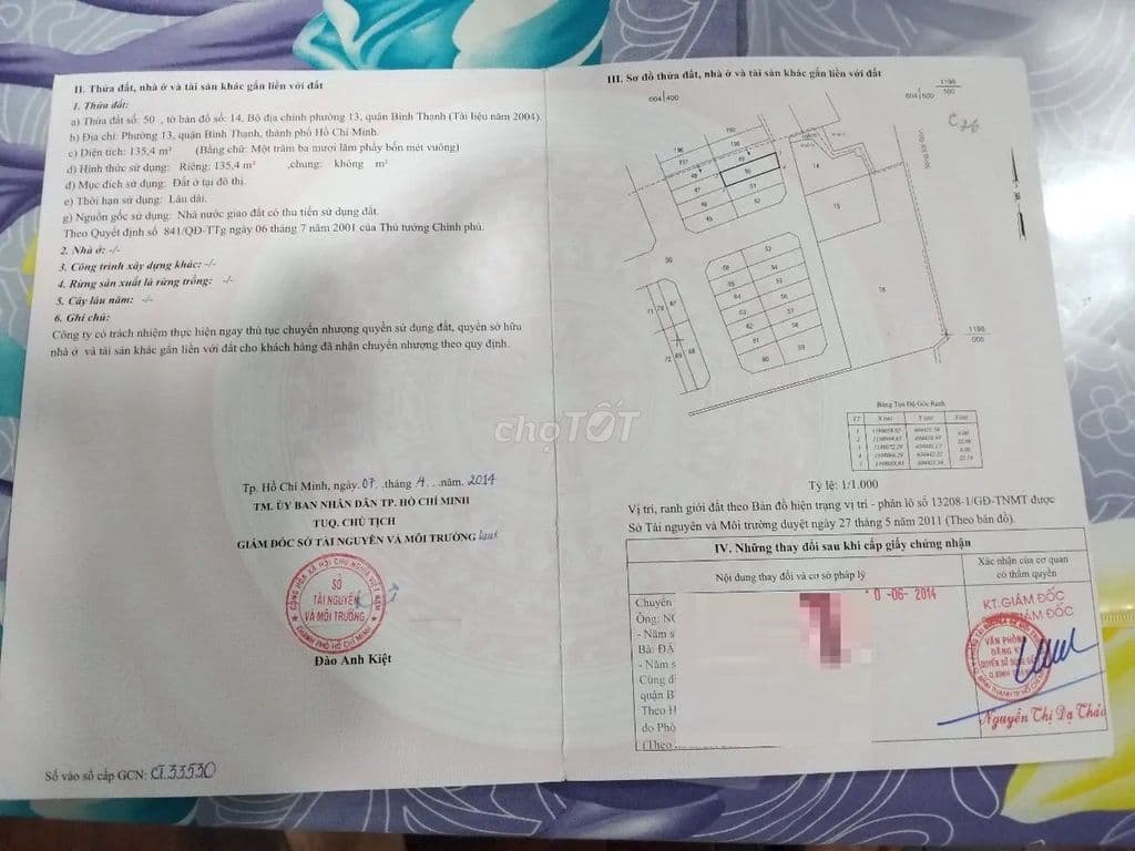 BÁN ĐẤT 144/47 BÌNH LỢI, DT 6x23m (135m2) Giá 11,5 tỷ Thương lượng