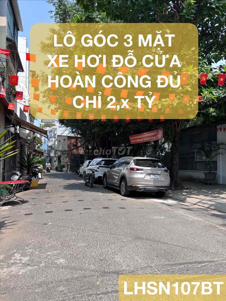 Lô góc 3 mặt, xe hơi đỗ cửa, sổ vuông nở hậu, Lạc Long Quân chỉ 2,x tỷ