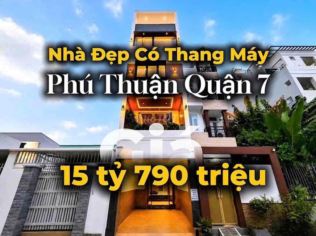 NHÀ PHÔ SIÊU ĐẸP ĐÁNG SỞ HỮU TẠI QUẬN 7 PHÚ THUẬN 4X20M GIÁ 15 TỶ 790