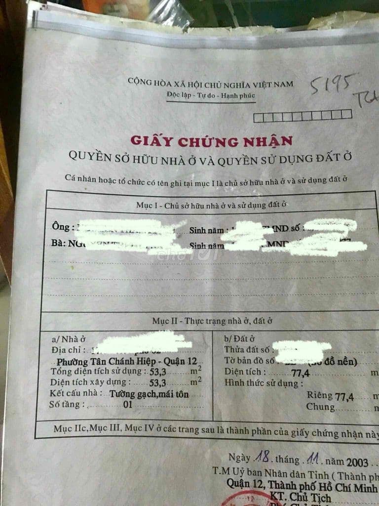 NHÀ Q12 QH TREO, SHR 77M2. NHỈNH 2 TỶ. - Ảnh 2