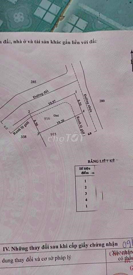 Cần bán gấp lô đất ở Nguyễn Văn Xơ, Thái Mỹ, Củ Chi, sổ hồng riêng