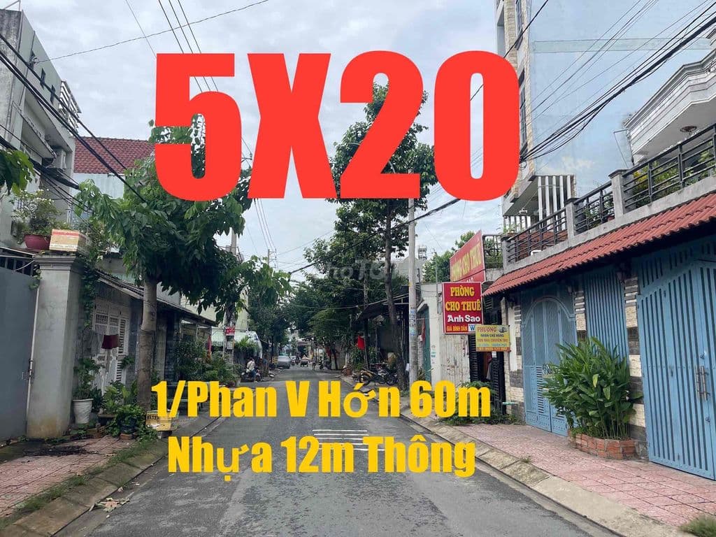 🔥Đất MT Nhựa 12m Thông-5X20m-1/ Phan Văn Hớn Vào 80m