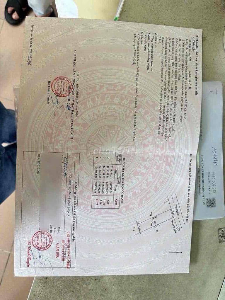 Giá ngộp lô đất thổ cư 107m2 xây dựng liền,ngay cầu bến nẩy vào 200mét - Ảnh 3